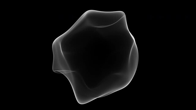 Minimal White Liquid Orb Motion Graphic Background