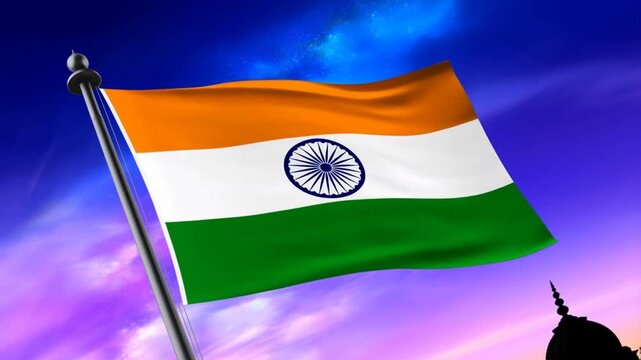 Happy Independence day Flag and Map India 15 August design background for social media
