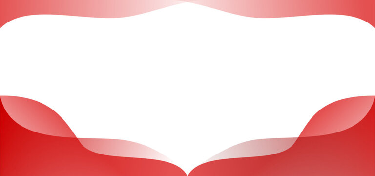 Red and white abstract shape border 