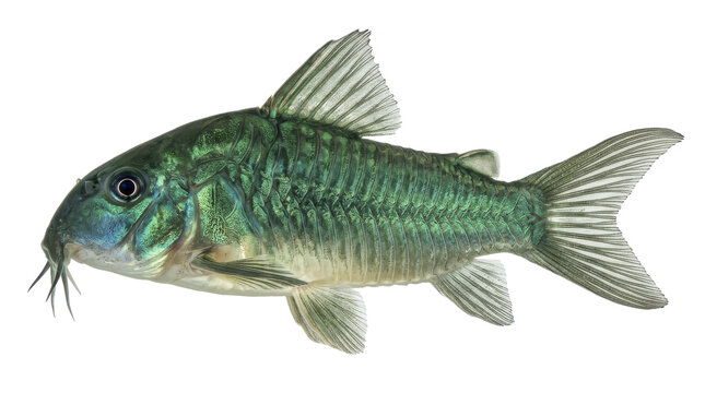 Emerald Catfish Specimen Photograph With Detailed Scales And Barbels On Transparent Background fish ichthyology aquatic life