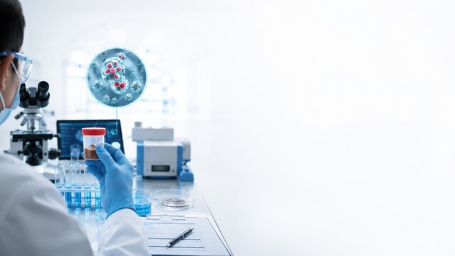 Laboratory Scientist Analyzing Contaminated Food Sample for Microbial Safety Testing