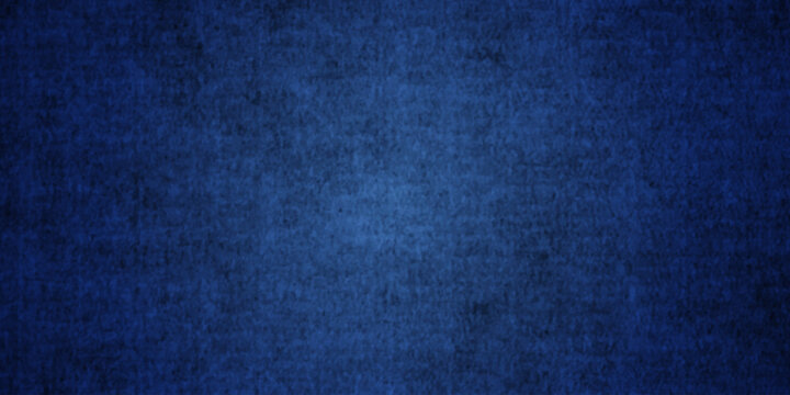 Dark blue wall concrete cement grunge texture background. Rough old canvas jeans denim velvet paper texture design