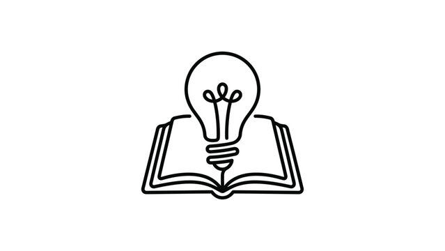 Open Book With Light Bulb Idea Icon
