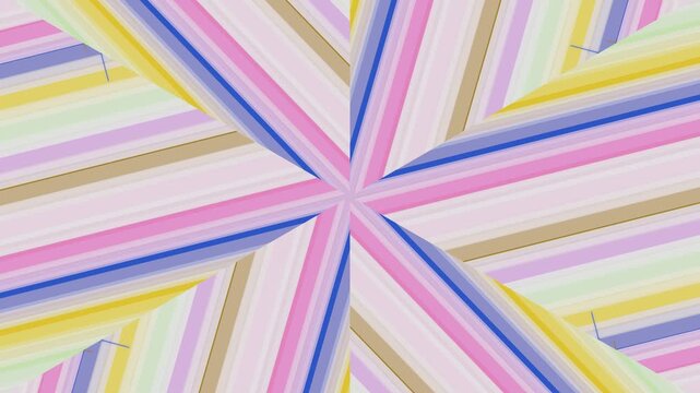 Kaleidoscopic design with pastel hues and symmetrical shapes. Ideal for backgrounds, prints, packaging, and digital art projects.
