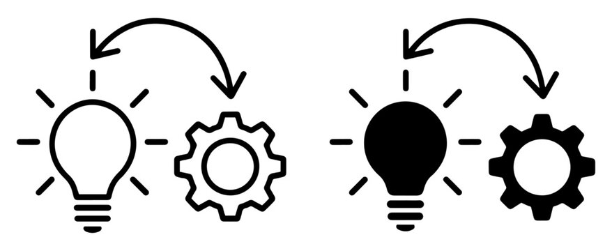 implementation icon pack outline vector