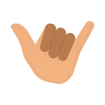 Shaka Hand Sign Vector Illustration Hang Loose Gesture