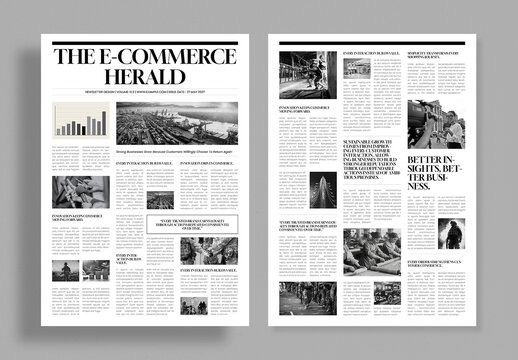 Modern E Commerce Business Newsletter Layout