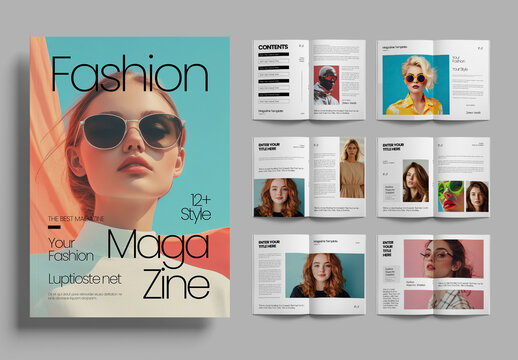 Modern Fashion Magazine Layout Template