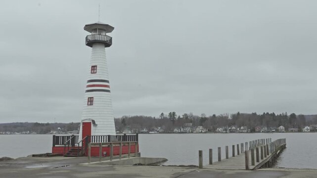 Celoron Lighthouse overlooking Chautauqua Lake in Western New York