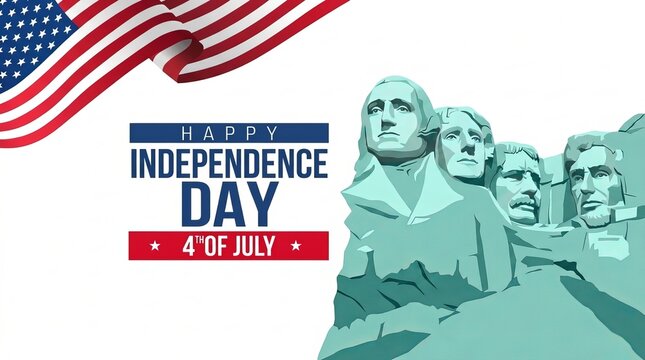 Mount rushmore presidential memorial independence day holiday background
