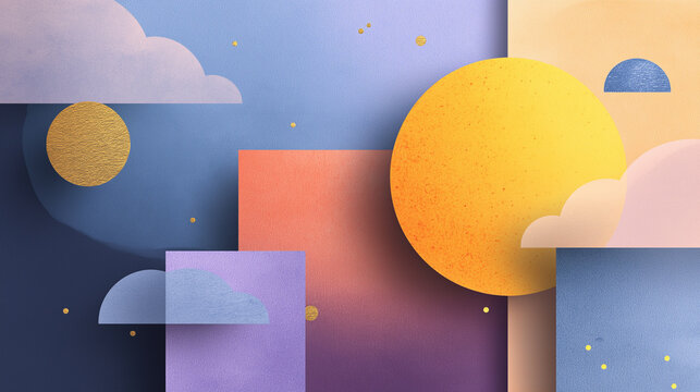 Clean Modern Virtual Meeting Background with Smooth Gradient and Geometric Accents