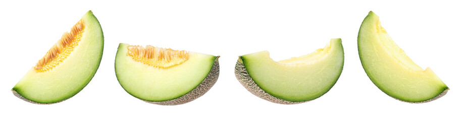 Obraz premium slice of cantaloupe melon isolated 