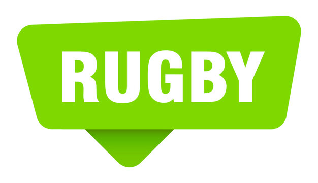 rugby green sign isolated on transpatent background. rugby sticker