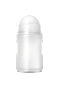 Blank roll-on deodorant or cosmetics bottle mockup with white background beauty product body care packaging design cosmetic container deodorant cosmetics skincare packaging container mockup