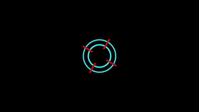Business Target Icon Animation for Strategy and Goal Achievement.