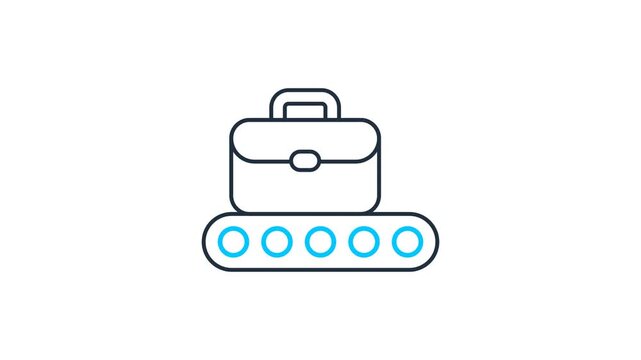 Briefcase conveyor animated video icon