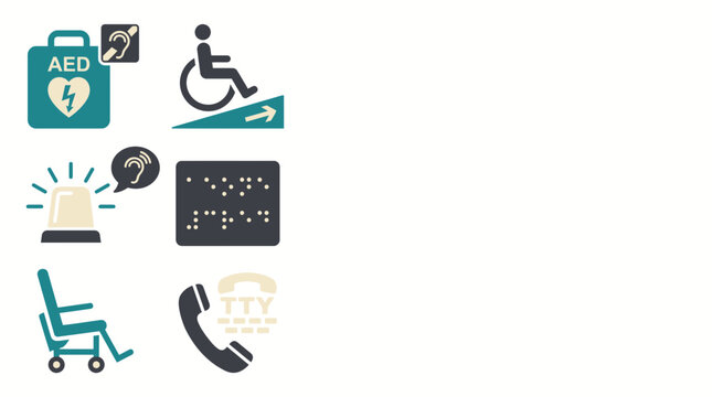 Icons Representing Education Accessibility and Disability Support
