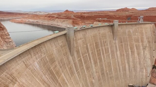 Glen Canyon Dam Wall Overlook Arizona USA