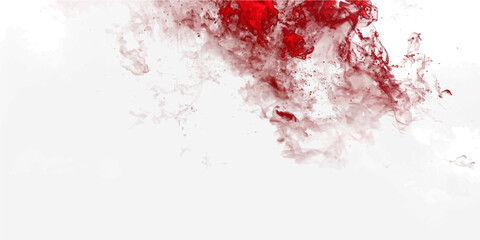 Explosion red substance, paint splash effect, fluid dynamic, abstract concept, striking visual effect. © Ateş