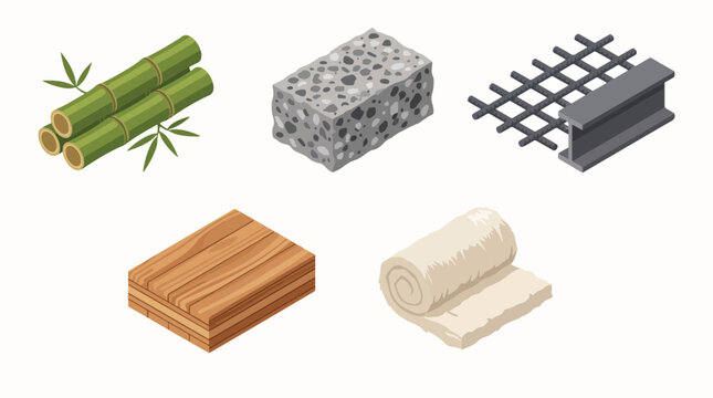 Eco construction material icon. Sustainable building symbol.