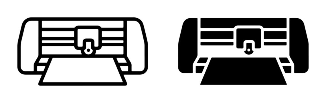 Cutting Machine Icons, Craft Cutter Vector Graphics, Silhouette Machine Symbols, Die Cutting Device Illustrations, Digital Crafting Tools, DIY Machine Icons, Electronic Cutter Graphics