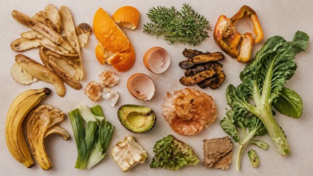 Assorted Food Scraps for Composting