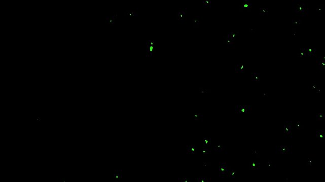 Text Shattering Green Particle Explosion Disintegration