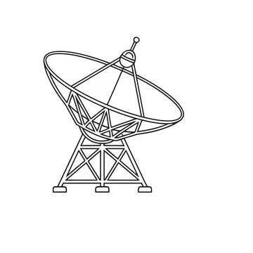 Satellite dish antenna outline