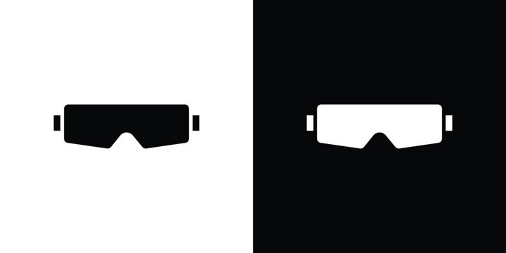 Ski goggles icon minimal artwork collection