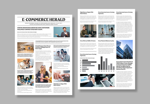 Professional E Commerce Business Newsletter Marketing Publication