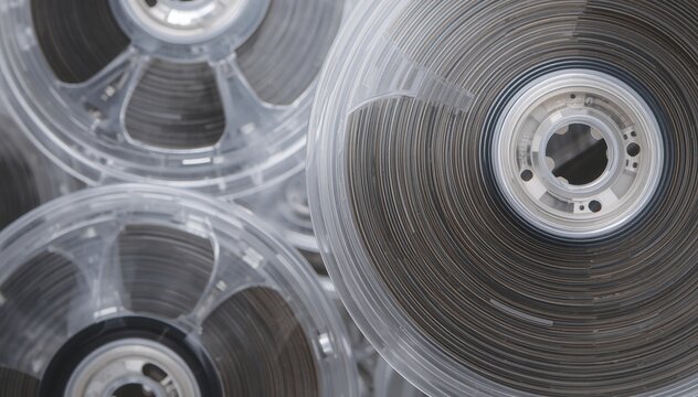 Vintage VHS Tapes Stacked Together, Retro Media Storage
