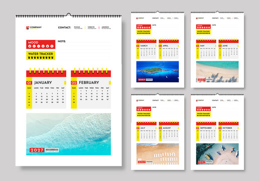 Wall Calendar 2027 Design Template