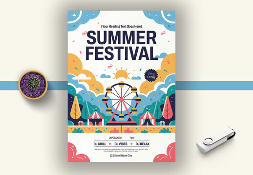 Summer Festival Flyer Template