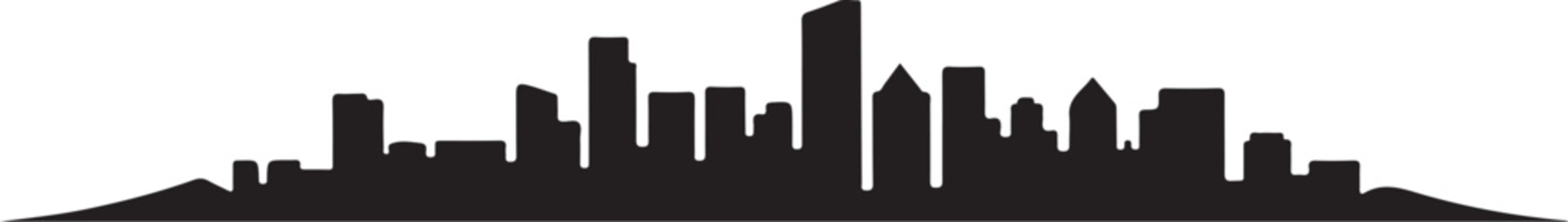 Denver city skyline silhouette icon