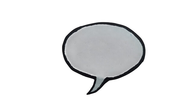 Large rounded speech bubble isolated on a transparent background
