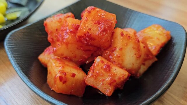 Moo Kimchi, a traditional Korean dish made with radish