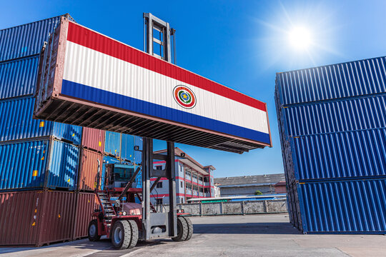 Products shipping cargo goods with Paraguay flag for import export business from Paraguay Country