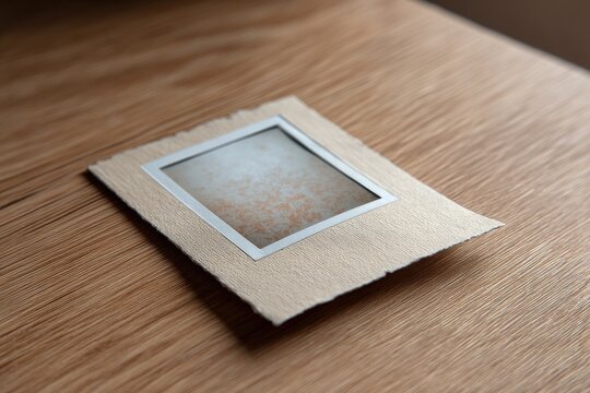 Old photograph resting on textured paper, capturing nostalgia wi