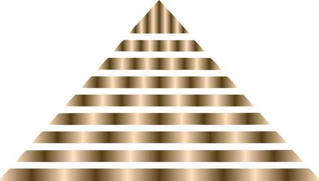 Abstract Golden Pyramid Stripe Vector