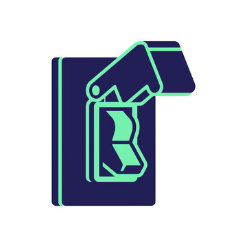 Isometric Hand Flipping Toggle Switch Vector Illustration
