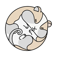 Fototapeta premium Two Hamsters in a Circle