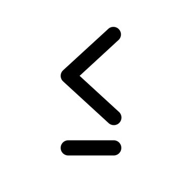 Less Than Or Equal To Icon