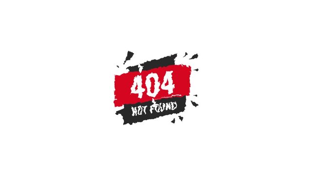 404 Not Found Spray Paint Stamp Animation
