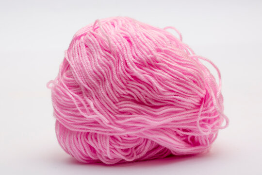 A ball of acrylic yarn for crocheting and knitting