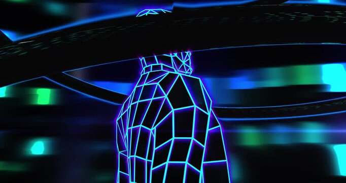 Standing man 1. Motion graphics Animation background Visual loops - 4K