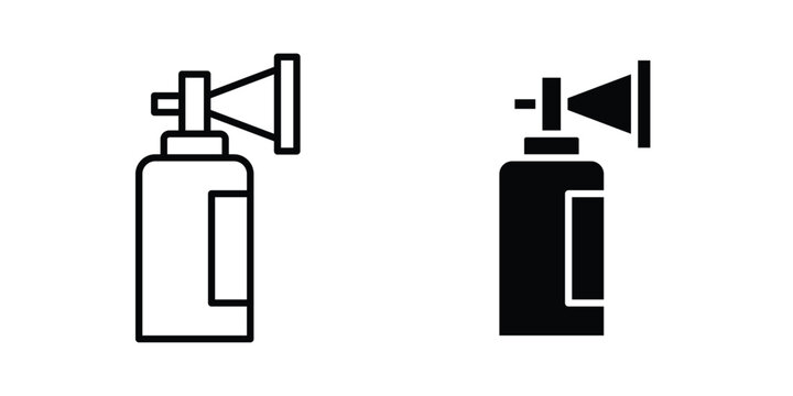 Air horn icon in black and white style