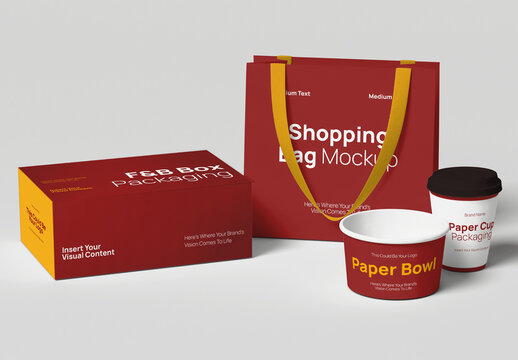 F&B Set Packaging Mockup