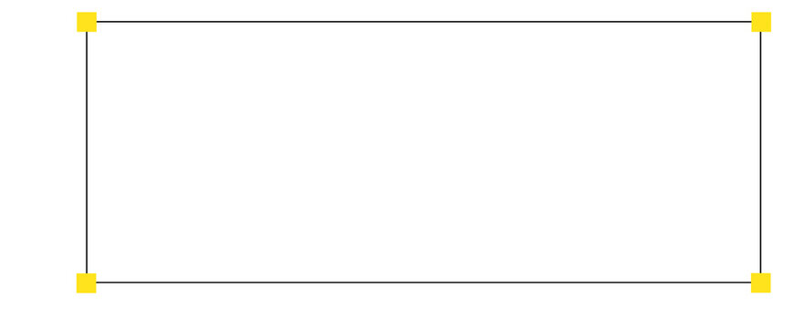 Rectangle Frame Yellow Corner Square Marker Design