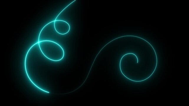 glowing neon Wind lines, magic spell.Magic wand. Swirling movement of fairy dust. Stars, sparks, fairy sorcery. The symbol of a miracle animation 4k video