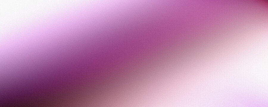 Abstract magenta and white diagonal gradient background with film grain texture